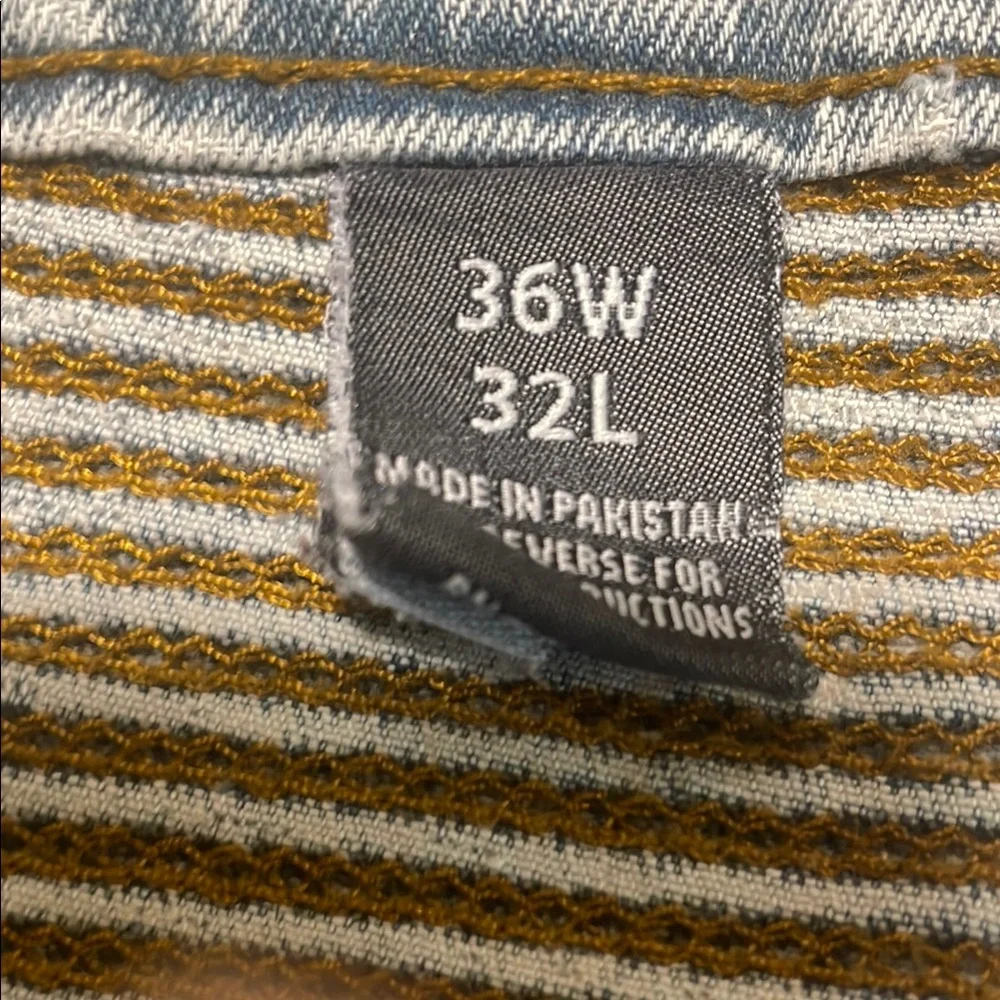 Focus Men’s Splattered, Distressed Jeans. Color Gray, Size 36W 32L. Retail $100.